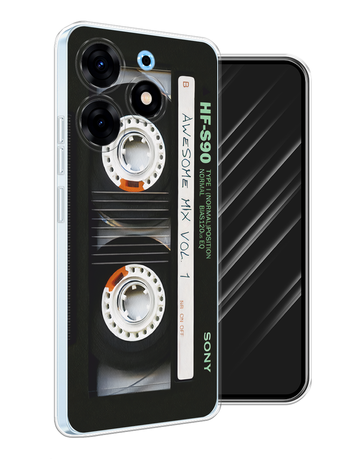 

Чехол Awog на Tecno Spark 10 Pro "Кассета", Черный, 303750-1