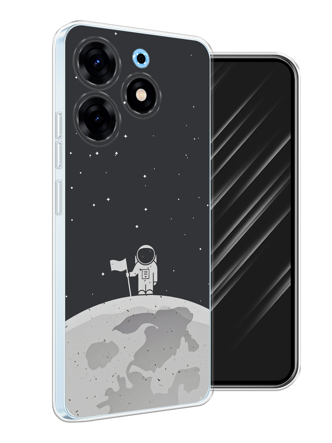 

Чехол Awog на Tecno Spark 10 Pro "Первый на Луне", Черный, 303750-1