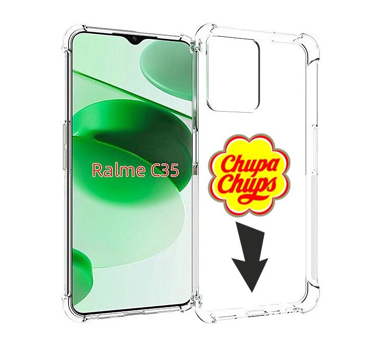 

Чехол MyPads чупа чупс для Realme C35 / Narzo 50A Prime, Прозрачный, Tocco