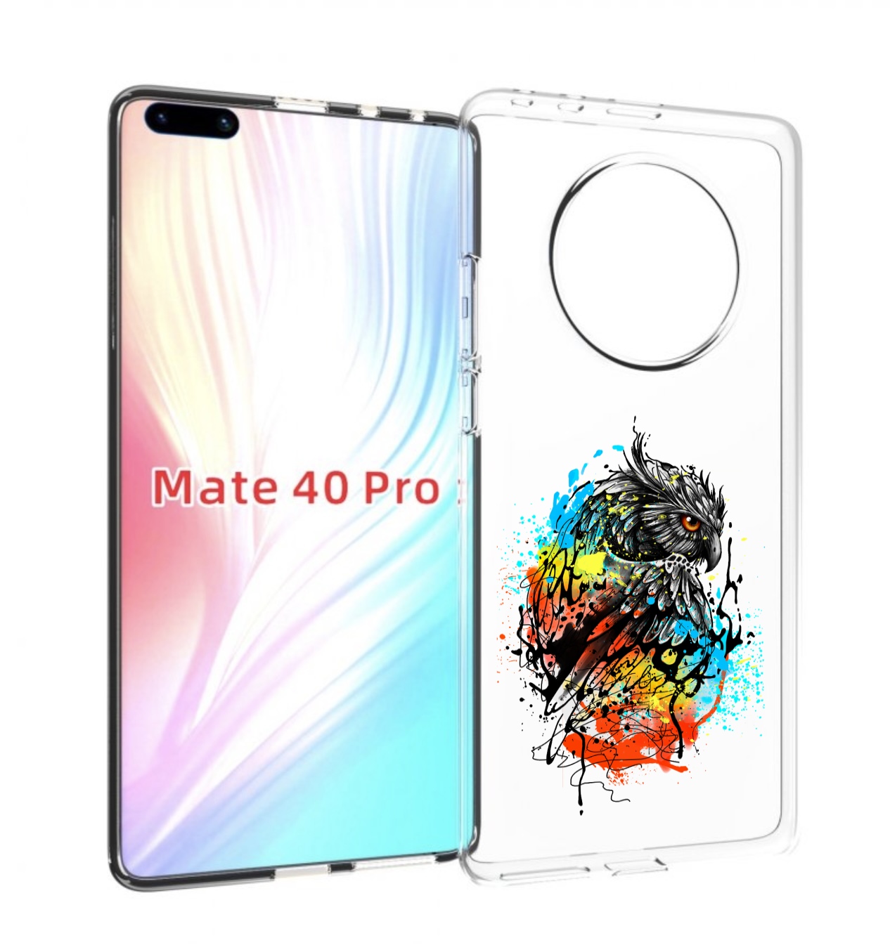 

Чехол MyPads Творческая сова для Huawei Mate 40 Pro (NOH-NX9), Прозрачный, Tocco