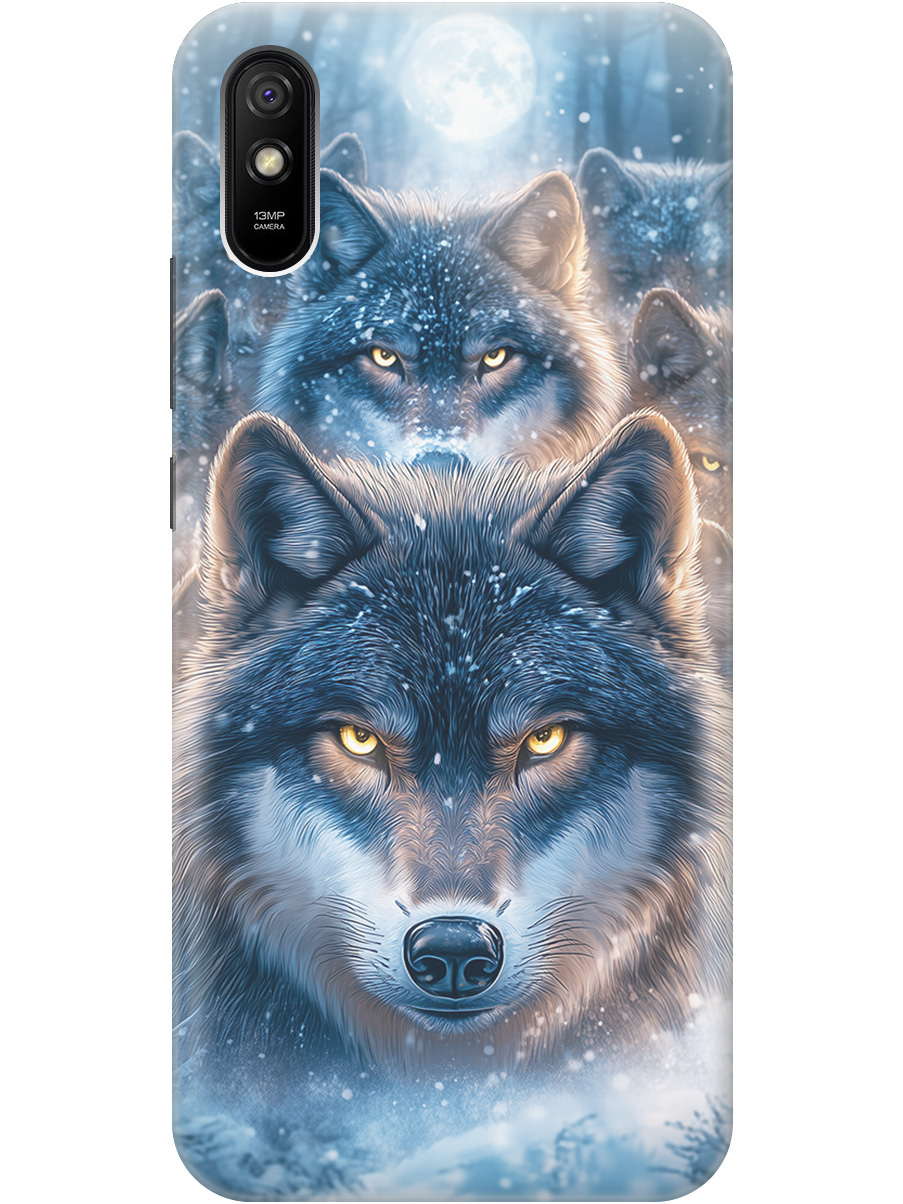 

Силиконовый чехол на Xiaomi Redmi 9A с принтом "Стая волков", Прозрачный;голубой;синий;черный, 723276913