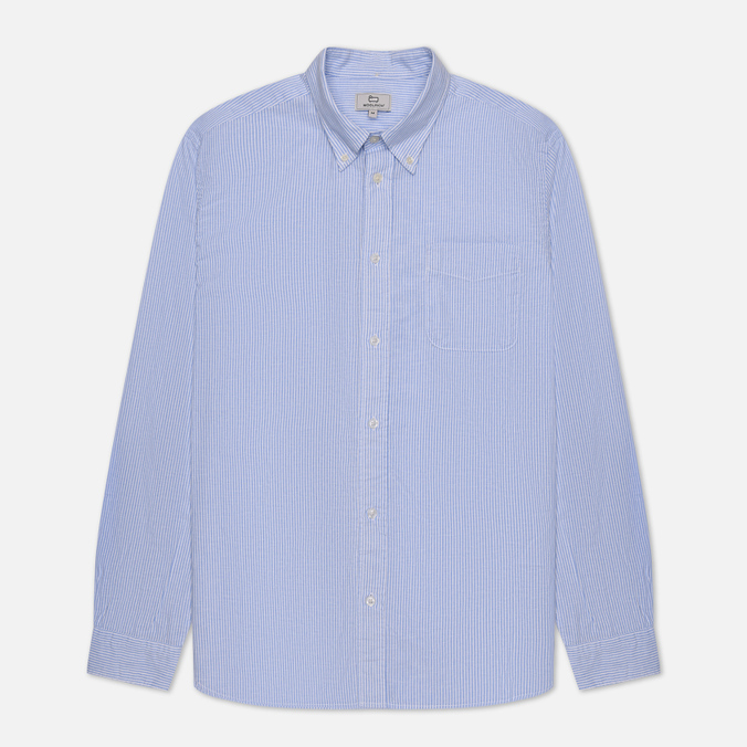 

Мужская рубашка Woolrich Cotton Linen Stripe голубой, Размер XXL, Cotton Linen Stripe