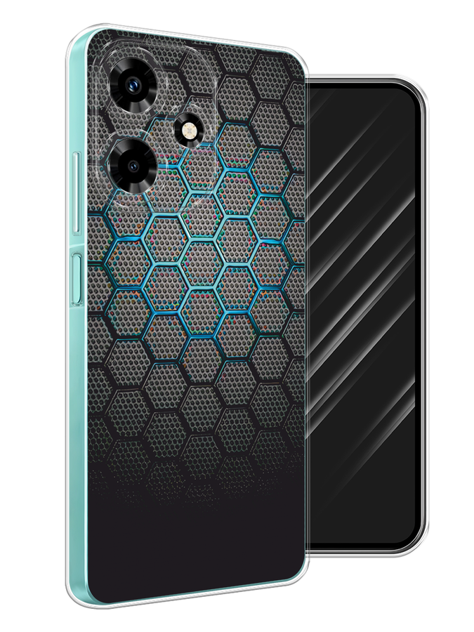 

Чехол Awog на Infinix Hot 30 "Бирюзовые соты", Бирюзовый;синий;черный, 3104050-1