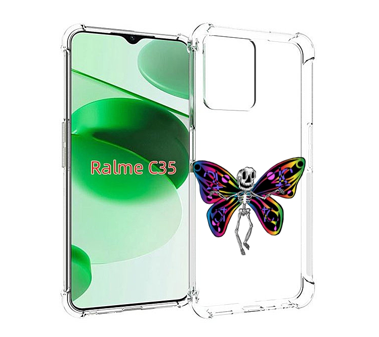 

Чехол MyPads эффект бабочки для Realme C35 / Narzo 50A Prime, Прозрачный, Tocco