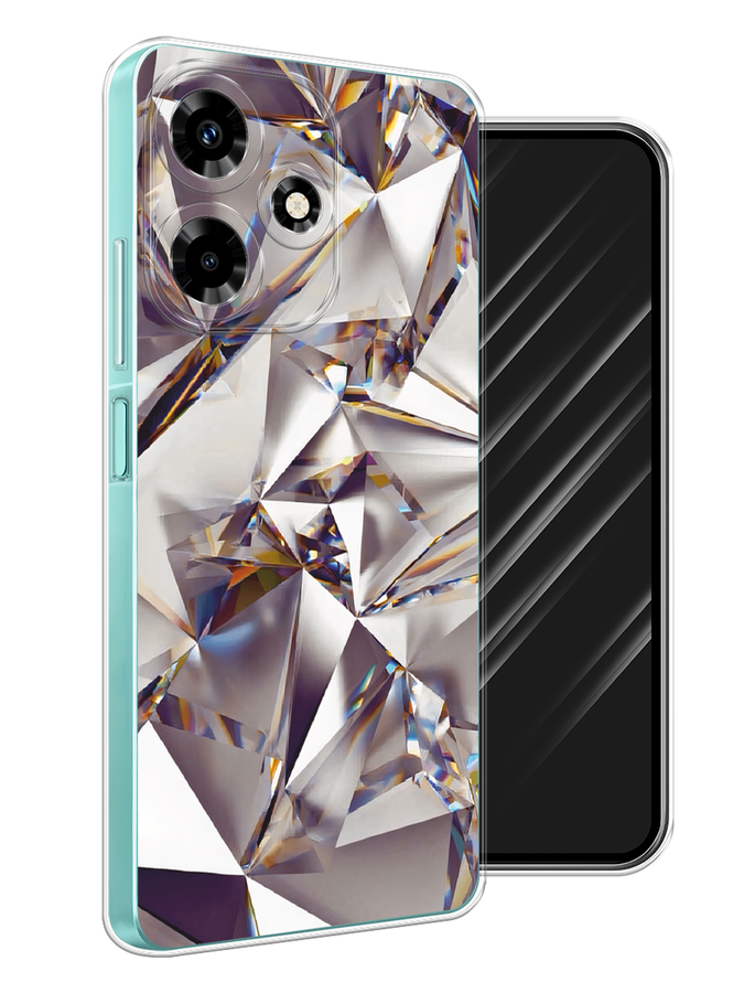 

Чехол Awog на Infinix Hot 30 "Бриллианты", Серебристый;бежевый, 3104050-1