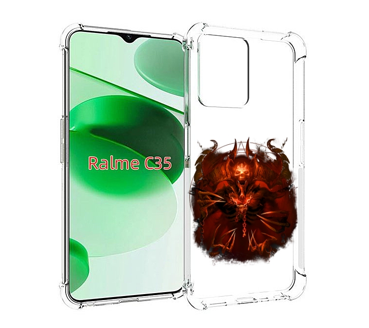 

Чехол MyPads яркий демон для Realme C35 / Narzo 50A Prime, Прозрачный, Tocco