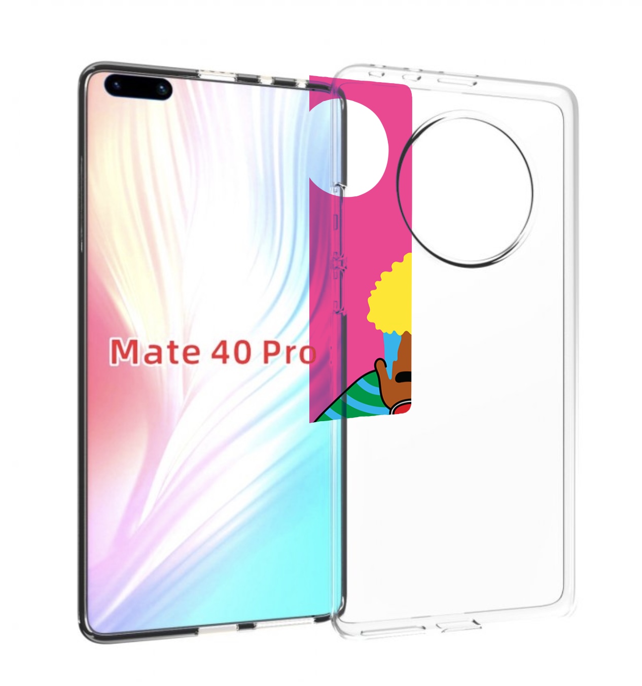 

Чехол MyPads бразилец для Huawei Mate 40 Pro (NOH-NX9), Прозрачный, Tocco