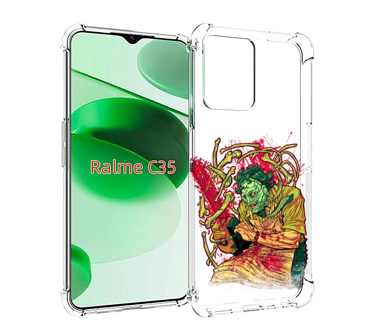 

Чехол MyPads яркий мясник для Realme C35 / Narzo 50A Prime, Прозрачный, Tocco