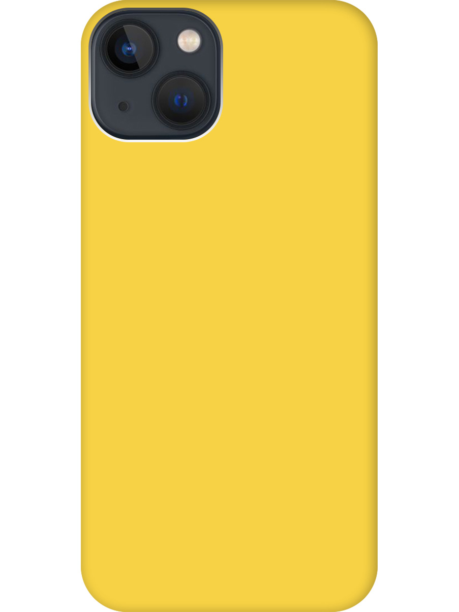 

Силиконовый чехол на Apple iPhone 13 матовый желтый, 732240921