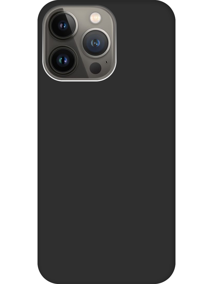 

Силиконовый чехол на Apple iPhone 13 Pro Max матовый черный, 732247313