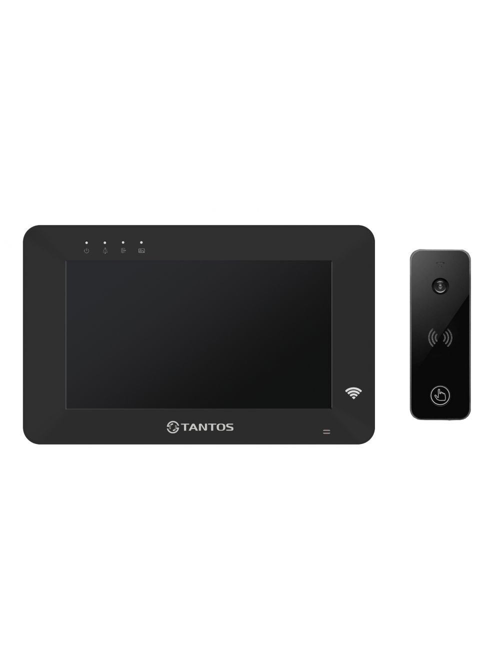 Комплект видеодомофона Tantos Rocky HD Wi-Fi (черный) и iPanel 2 HD (черная)