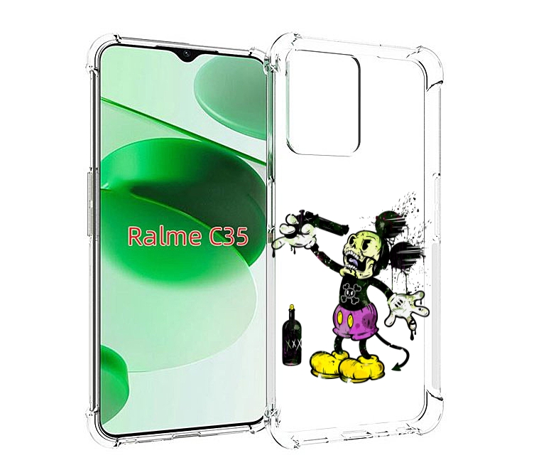 

Чехол MyPads Драг Микки для Realme C35 / Narzo 50A Prime, Прозрачный, Tocco