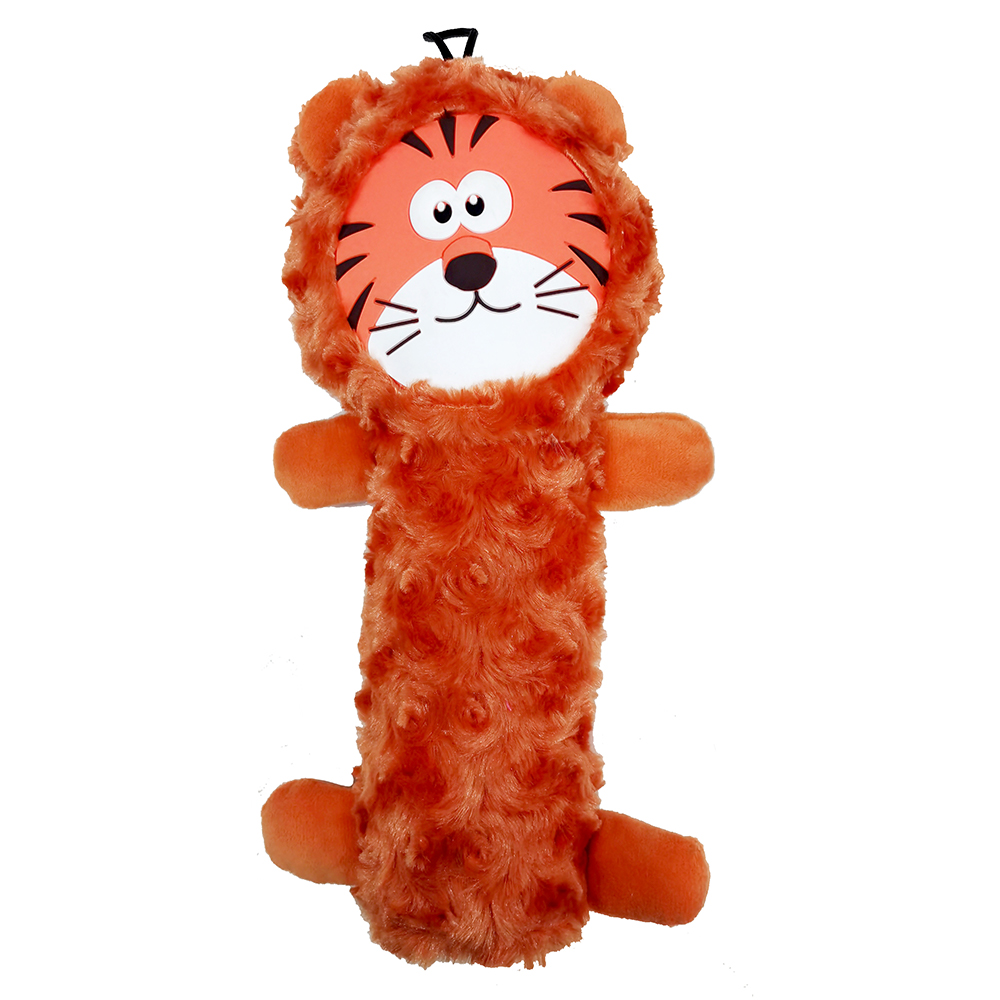 фото Мягкая игрушка для собак chomper тигр, оранжевый, 29 см