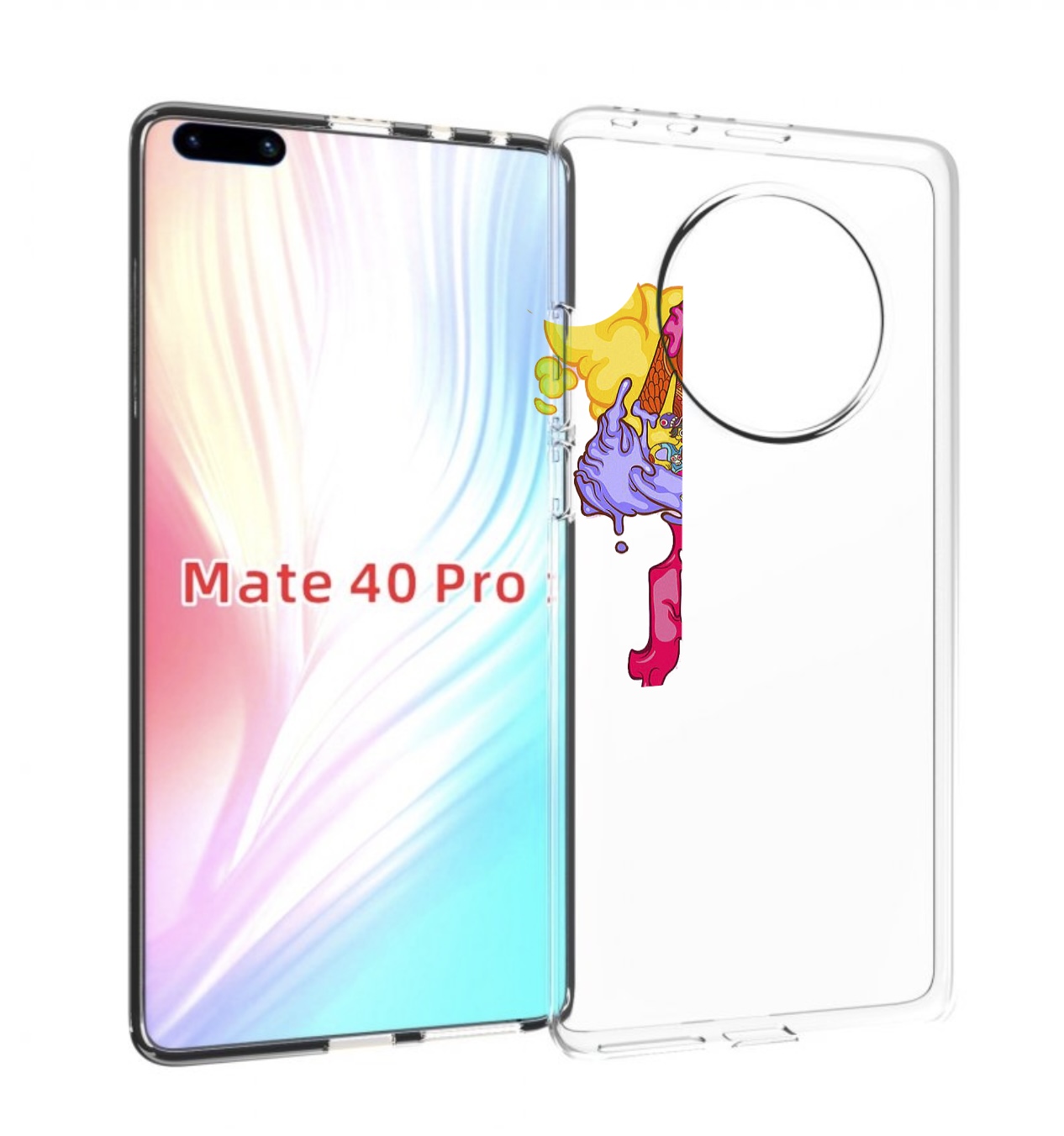 

Чехол MyPads вкусный найк для Huawei Mate 40 Pro (NOH-NX9), Прозрачный, Tocco