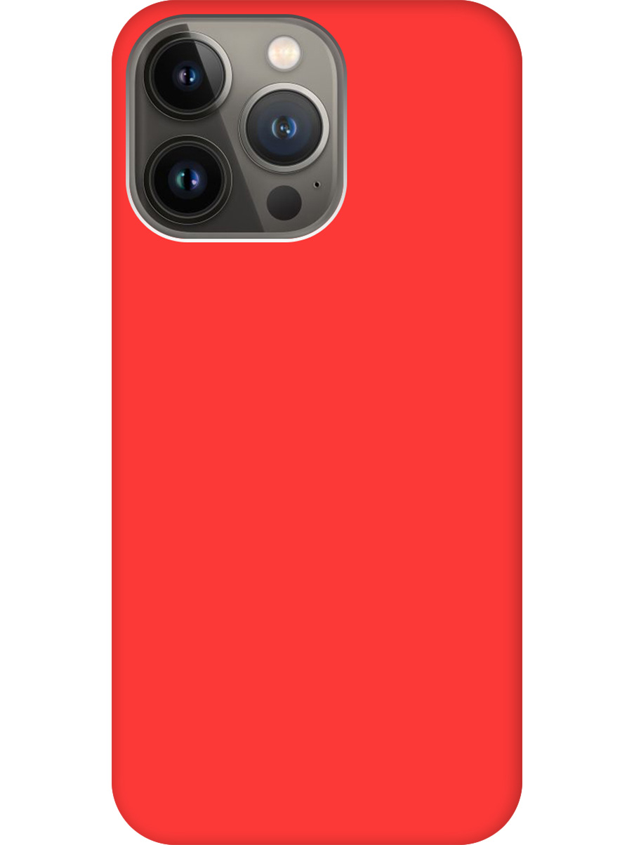 

Силиконовый чехол на Apple iPhone 13 Pro Max матовый красный, 732247321