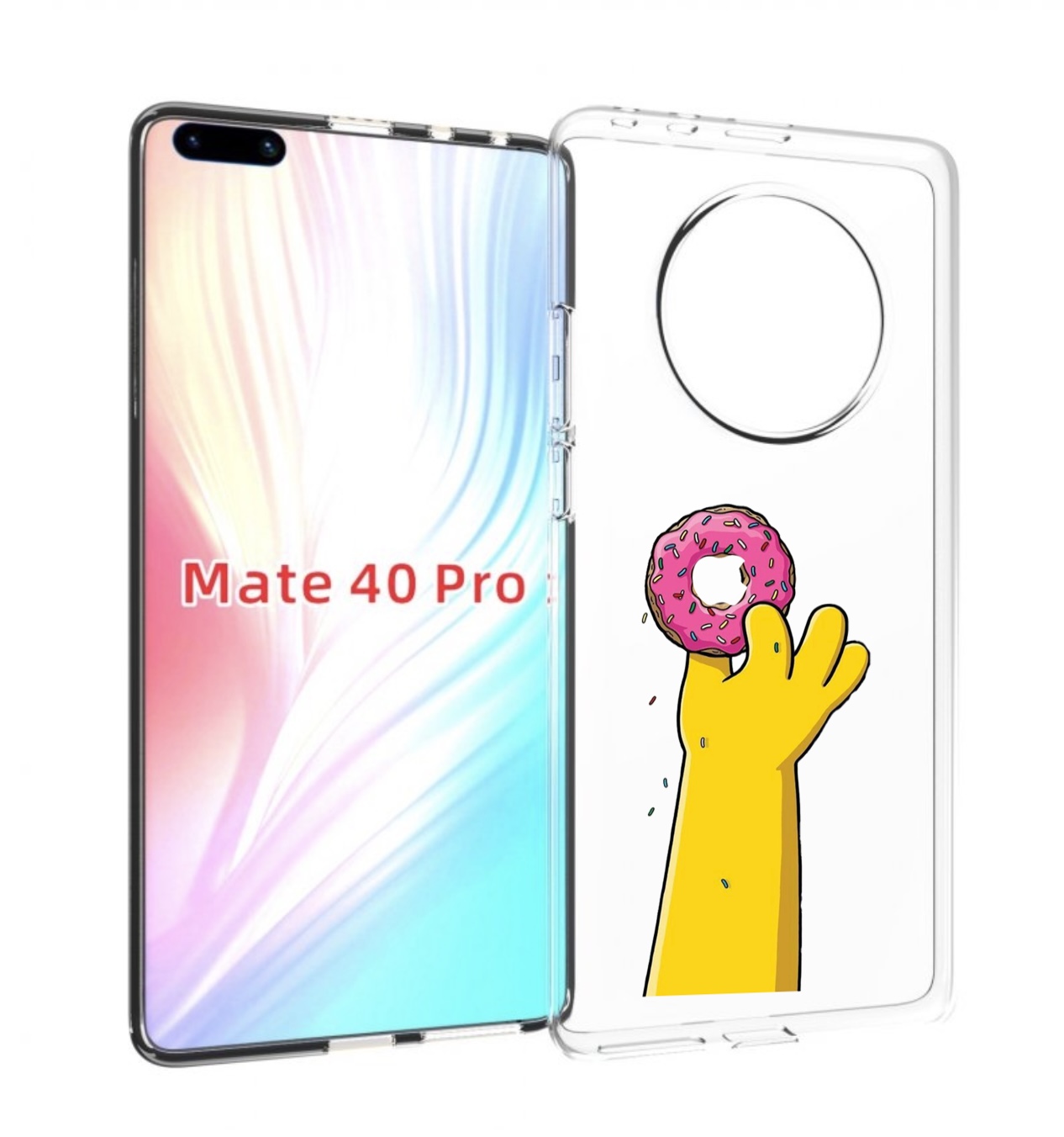 

Чехол MyPads вкусный-пончик для Huawei Mate 40 Pro (NOH-NX9), Прозрачный, Tocco