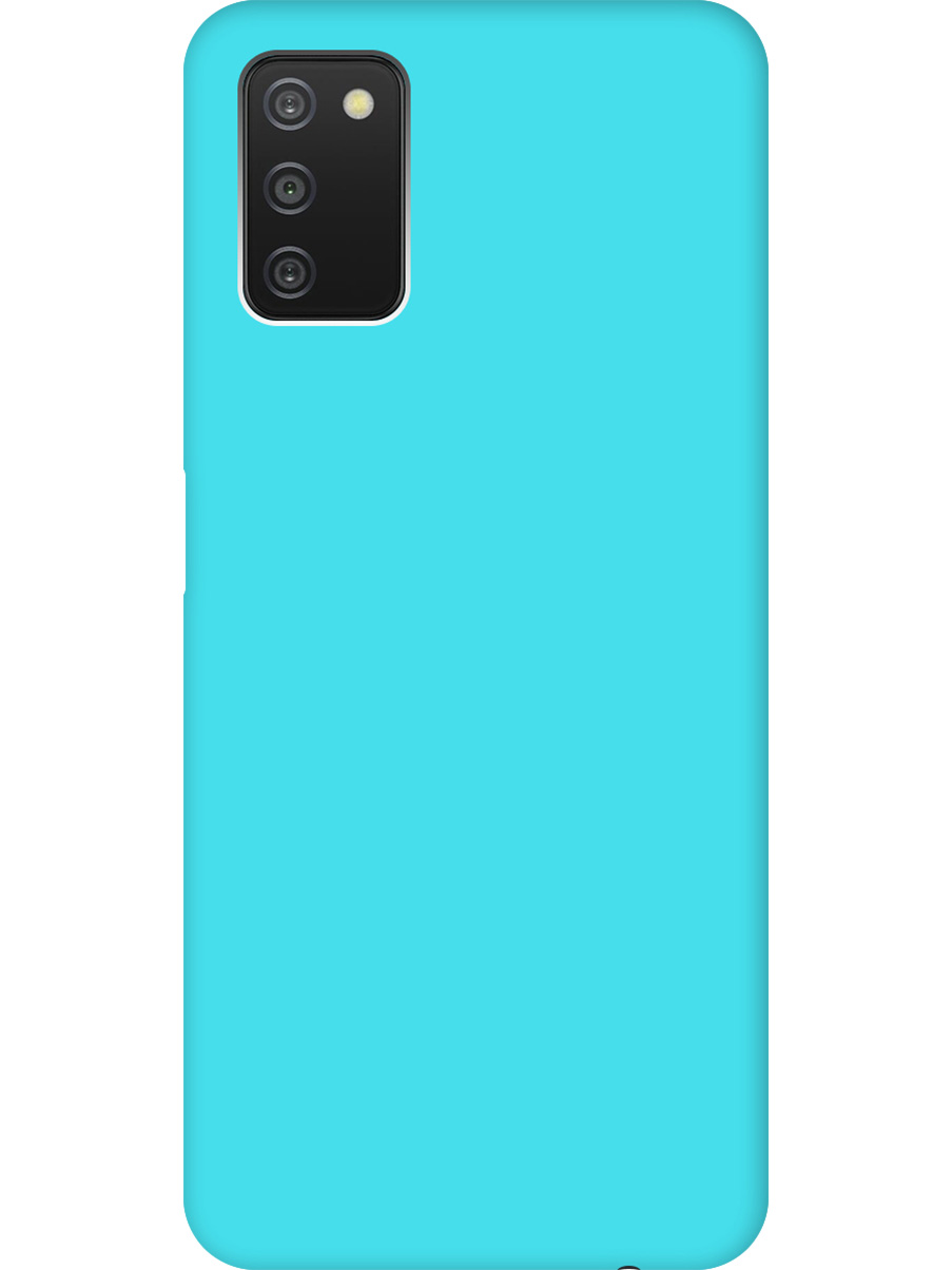 

Силиконовый чехол на Samsung Galaxy A03s матовый мятный, Голубой, 732241121