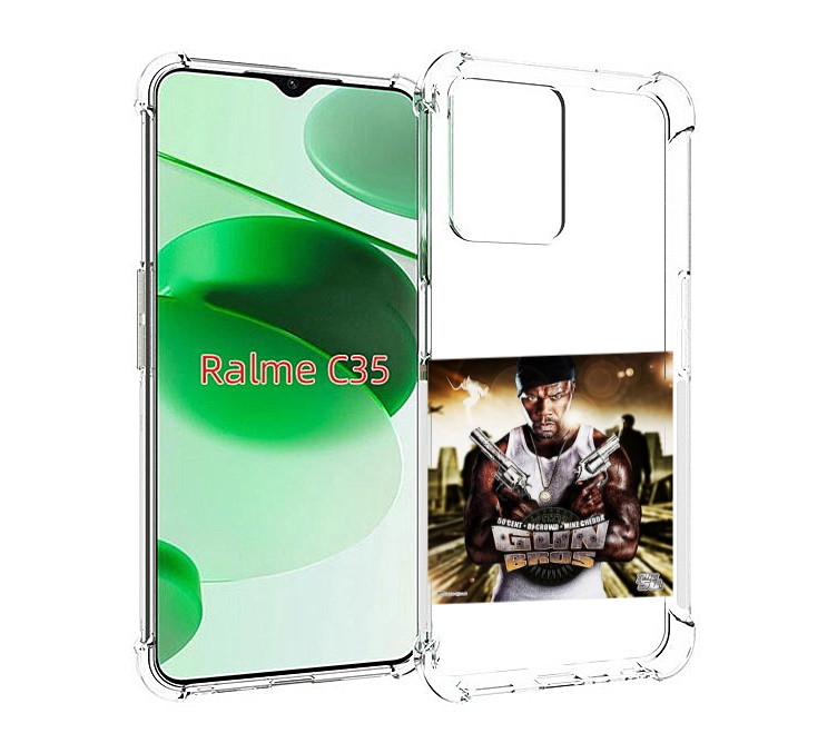 

Чехол MyPads 50 Cent - Gun Bros для Realme C35 / Narzo 50A Prime, Прозрачный, Tocco
