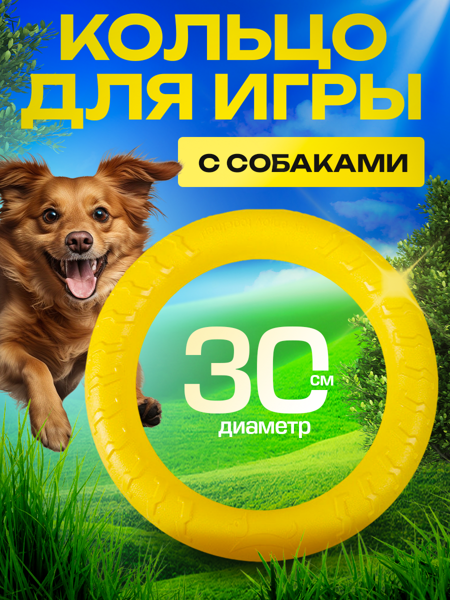 

Игрушка для собаки ACE Venture Кольцо, желтое, EVA, 30 см