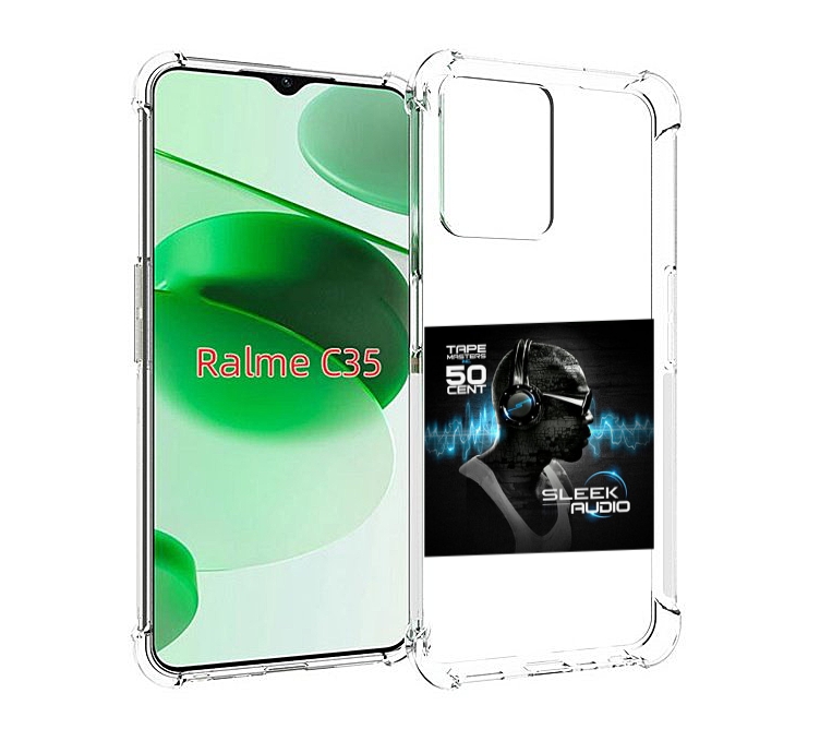 

Чехол MyPads 50 Cent - Sleek Audio для Realme C35 / Narzo 50A Prime, Прозрачный, Tocco