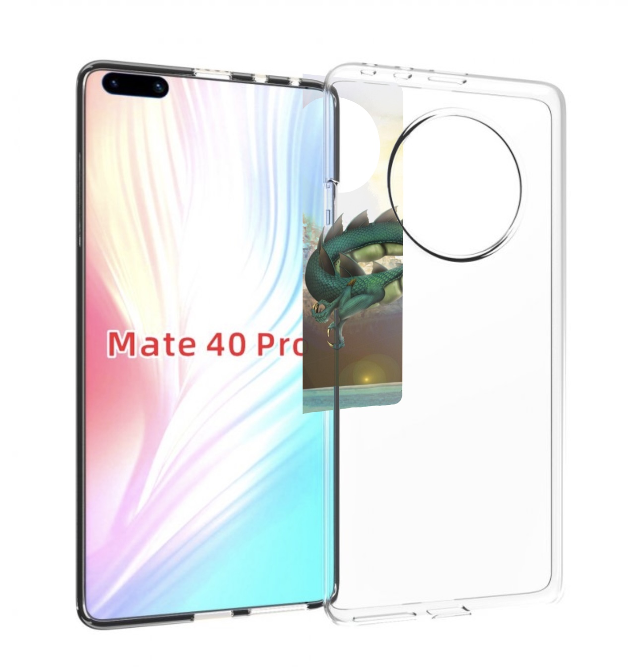 Чехол MyPads водяной-дракон для Huawei Mate 40 Pro (NOH-NX9)