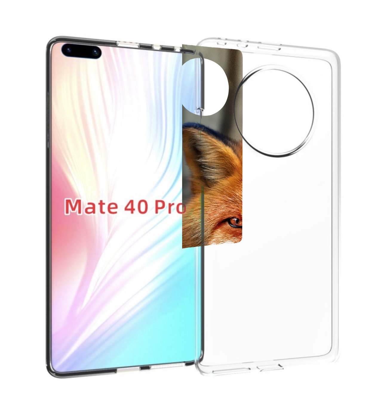 

Чехол MyPads волк-лиса для Huawei Mate 40 Pro (NOH-NX9), Прозрачный, Tocco