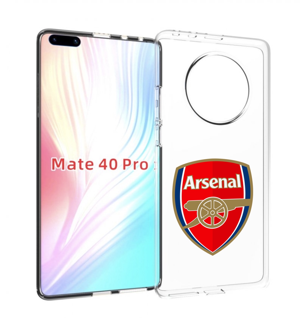

Чехол MyPads ФК Арсенал логотип для Huawei Mate 40 Pro (NOH-NX9), Прозрачный, Tocco