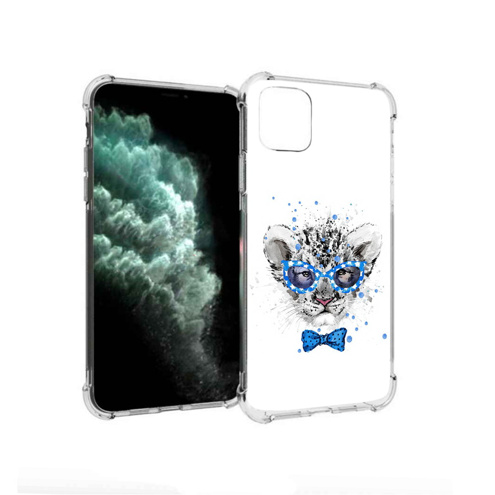 

Чехол MyPads Tocco для Apple iPhone 11 Pro Max тигренок с бабочкой (PT142698.615.642), Прозрачный, Tocco
