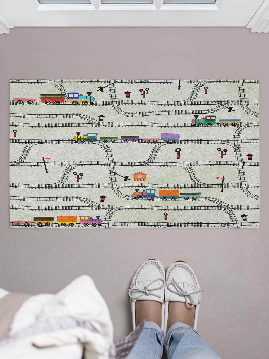 

Придверный коврик в прихожую для обуви, на резиновой основе, 75x45 см door_81986 JoyArty