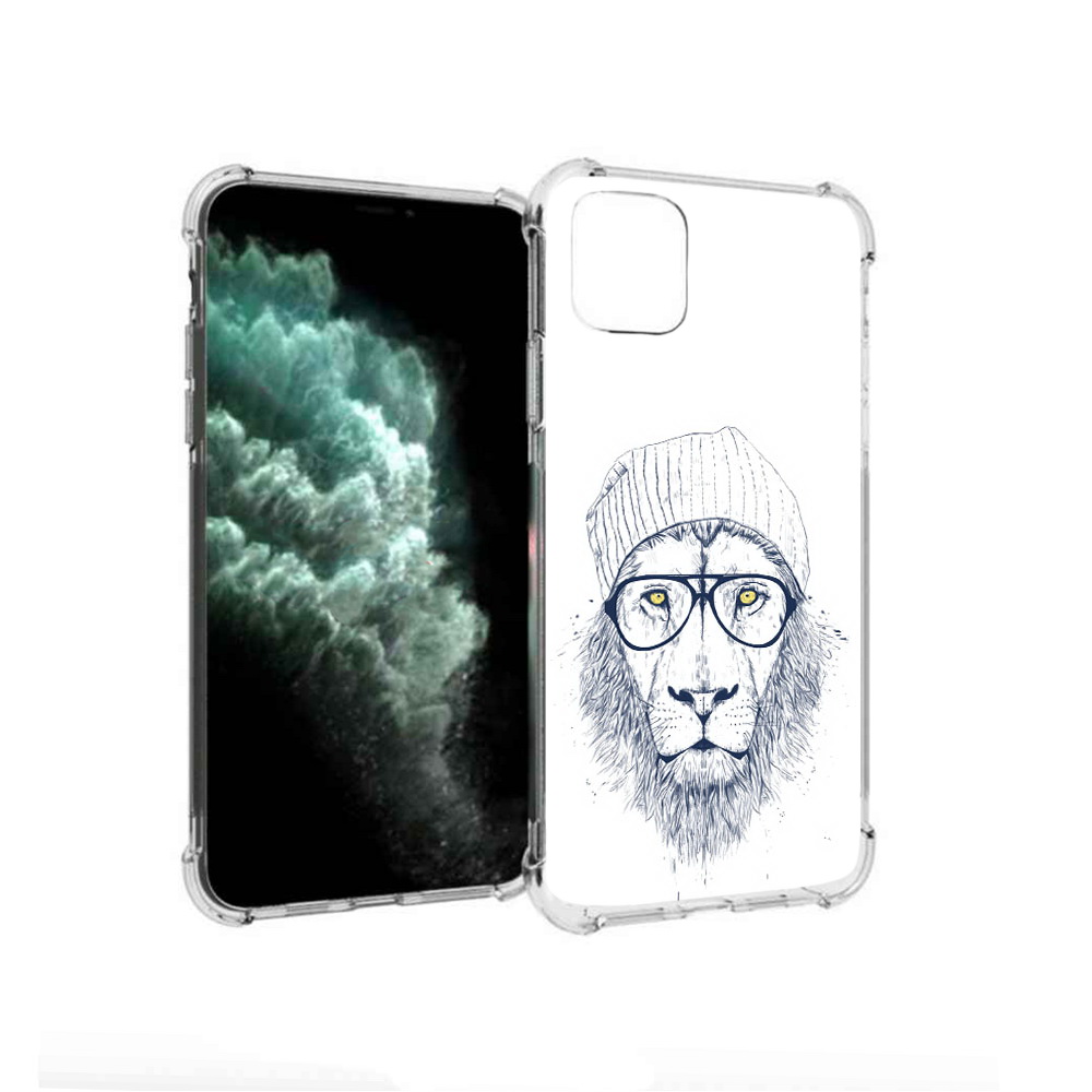 

Чехол MyPads Tocco для Apple iPhone 11 Pro Max хиппи лев (PT142698.615.663), Прозрачный, Tocco