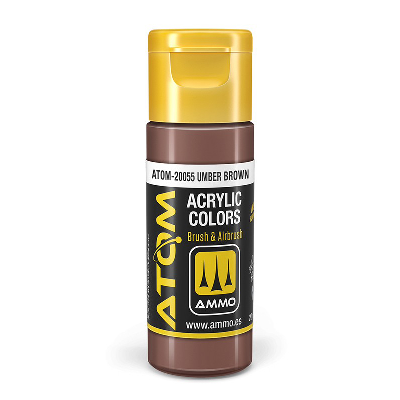 

Акриловая краска Ammo Mig Atom Color Умбра коричневый Umber Brown ATOM20055
