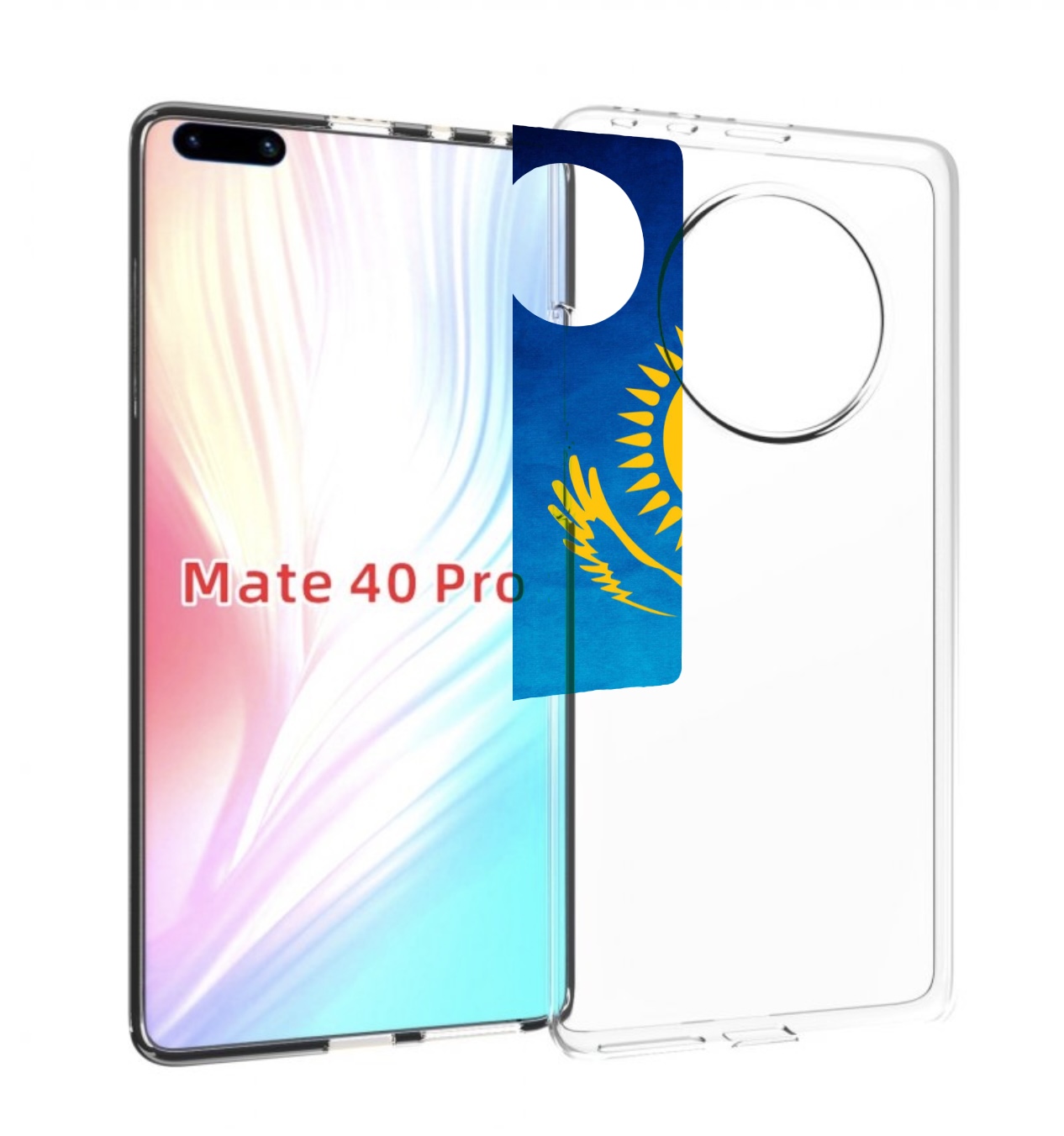 

Чехол MyPads герб и флаг казахстана для Huawei Mate 40 Pro (NOH-NX9), Прозрачный, Tocco