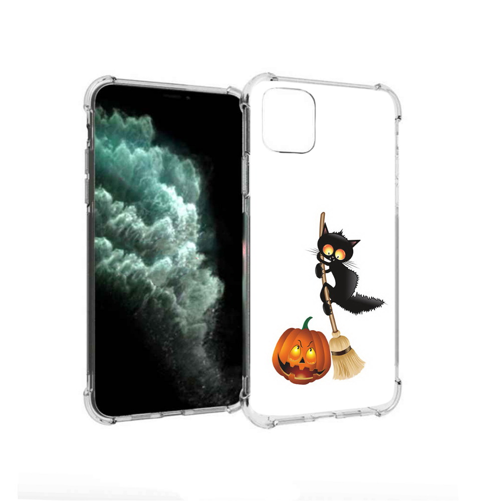 

Чехол MyPads Tocco для Apple iPhone 11 Pro Max хэлуинский котик (PT142698.615.667), Прозрачный, Tocco