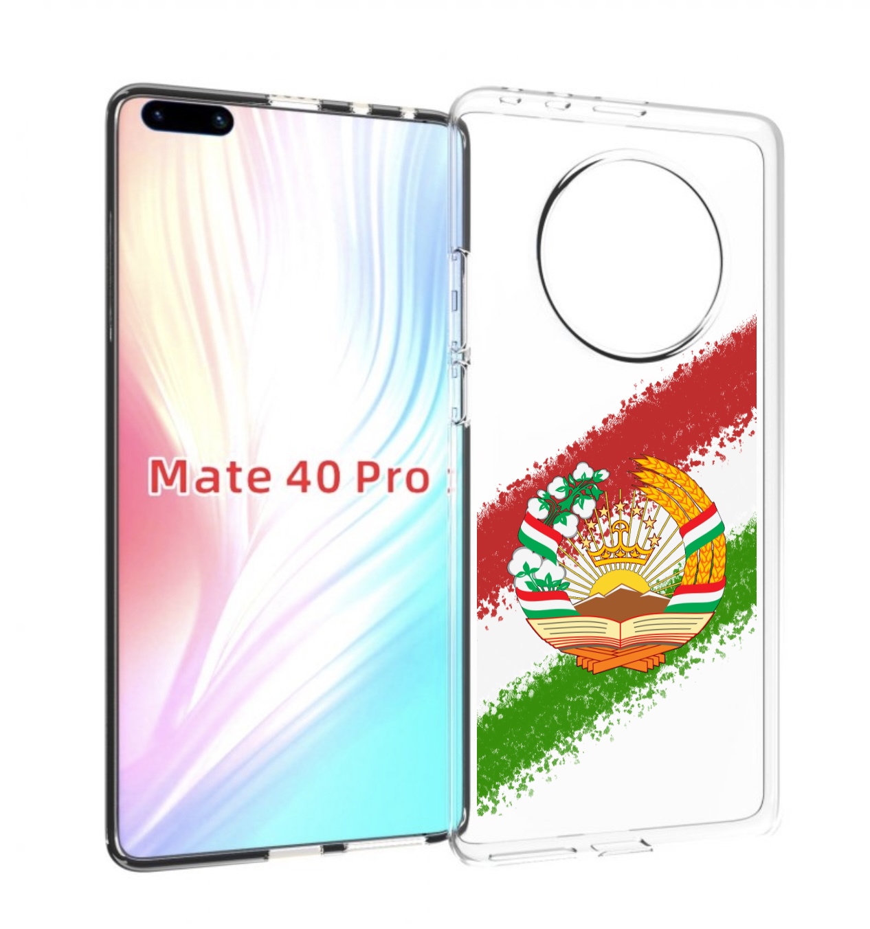 

Чехол MyPads герб флаг Таджикистана для Huawei Mate 40 Pro (NOH-NX9), Прозрачный, Tocco