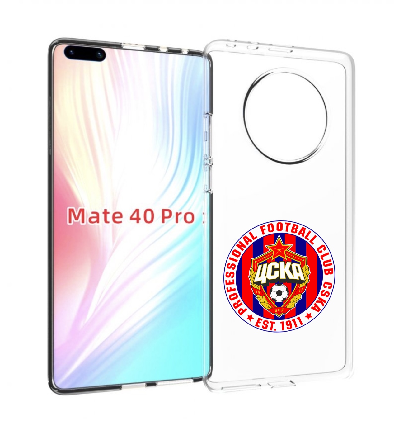 

Чехол MyPads ФК ЦСК логотип для Huawei Mate 40 Pro (NOH-NX9), Прозрачный, Tocco