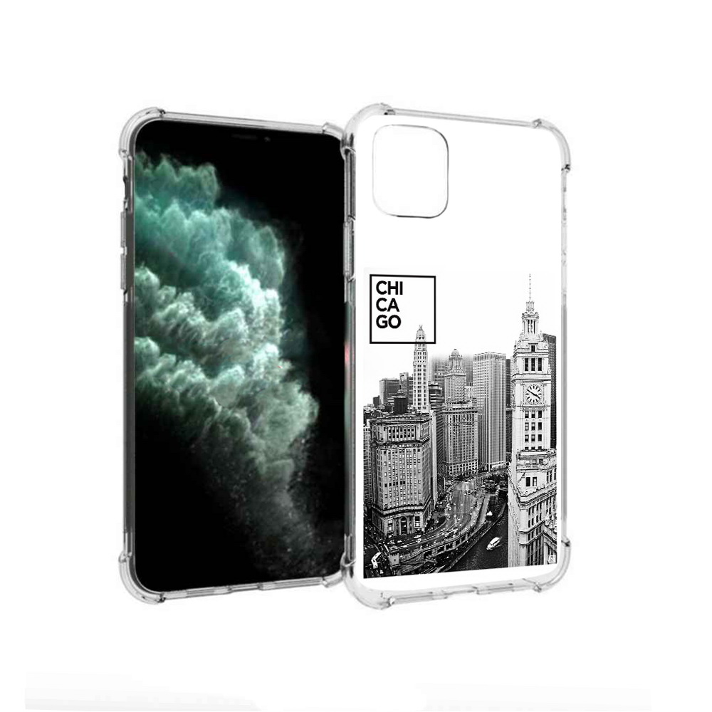 

Чехол MyPads Tocco для Apple iPhone 11 Pro Max черно белый чикаго (PT142698.615.689), Прозрачный, Tocco