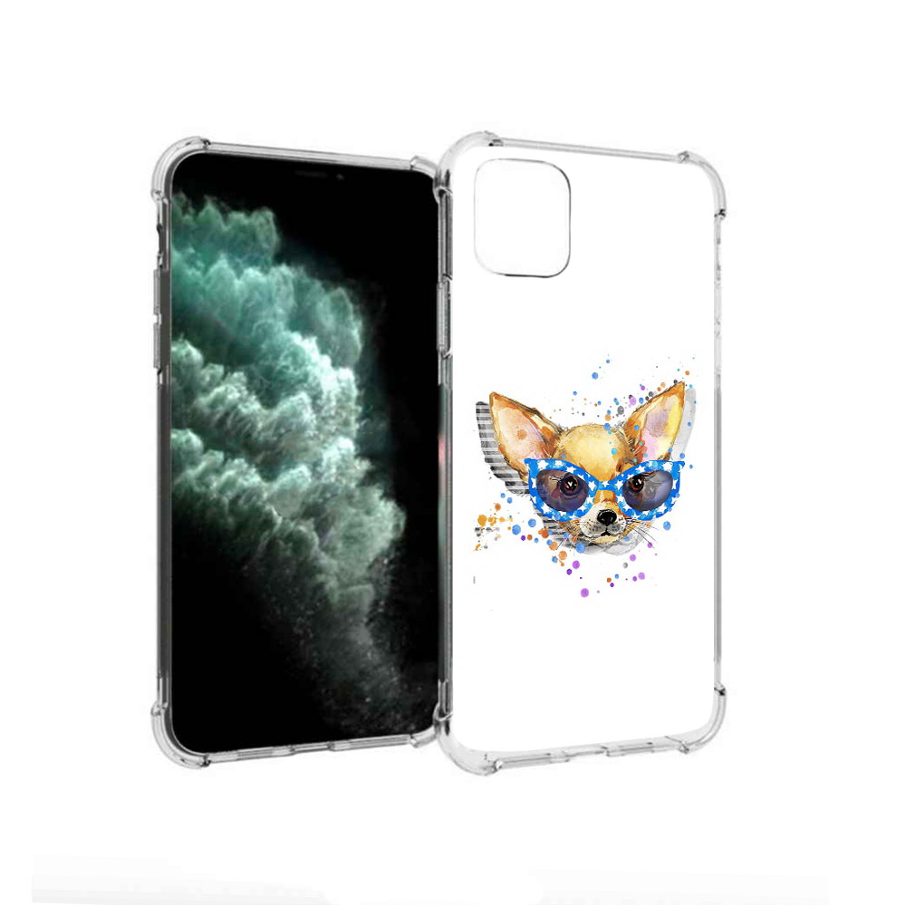 

Чехол MyPads Tocco для Apple iPhone 11 Pro Max чихуа-хуа в очках (PT142698.615.691), Прозрачный, Tocco