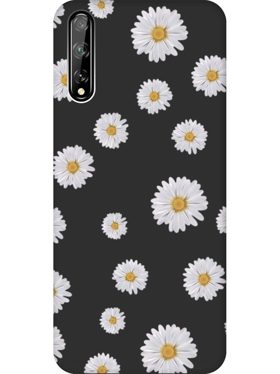 

Силиконовый чехол на Honor 30i / Huawei Y8P с принтом "Ромашки" матовый черный, Черный;прозрачный;серый, 723101121