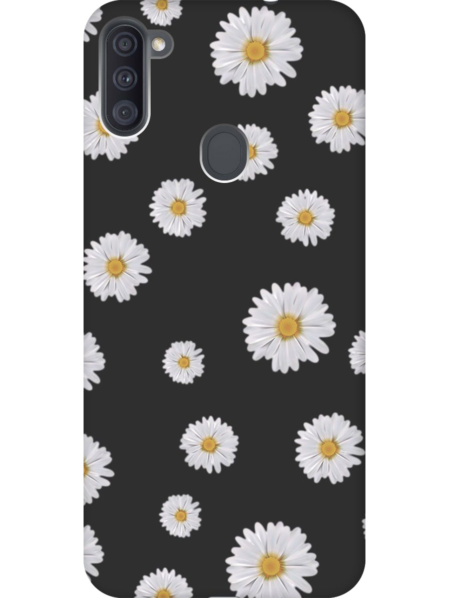 

Силиконовый чехол на Samsung Galaxy A11/M11 с принтом "Ромашки" матовый черный, Черный;прозрачный;серый, 722820821