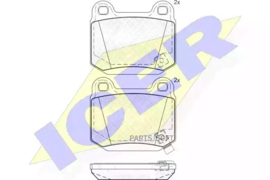 

Комплект тормозных колодок ICER 181634