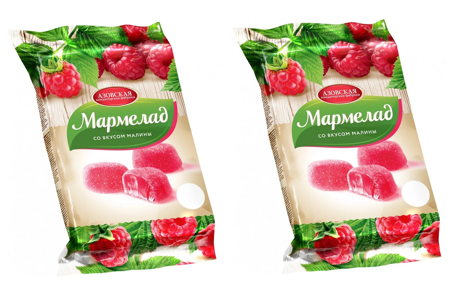 Мармелад Азовская кондитерская фабрика со вкусом малины, 300 г х 2 шт