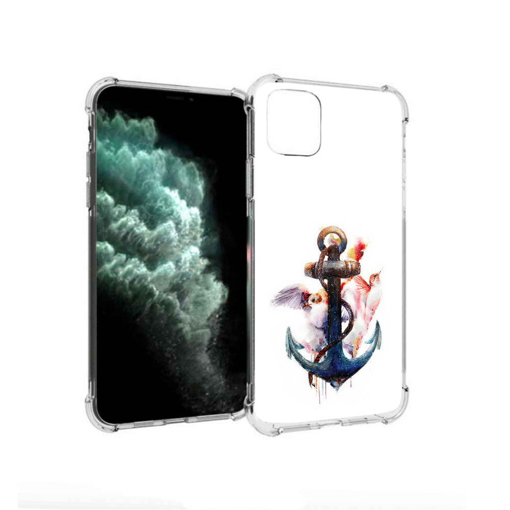 

Чехол MyPads Tocco для Apple iPhone 11 Pro Max якорь с птицами (PT142698.615.703), Прозрачный, Tocco