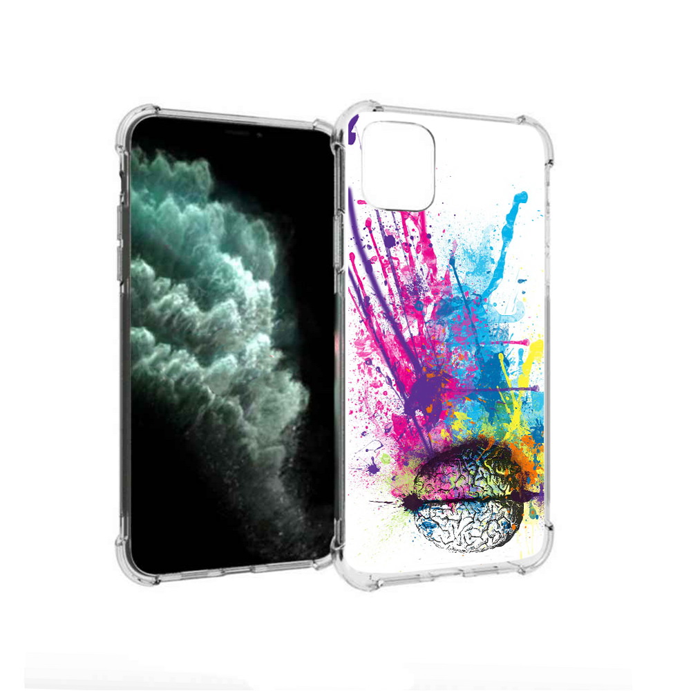

Чехол MyPads Tocco для Apple iPhone 11 Pro Max яркий красочный мозг (PT142698.615.710), Прозрачный, Tocco