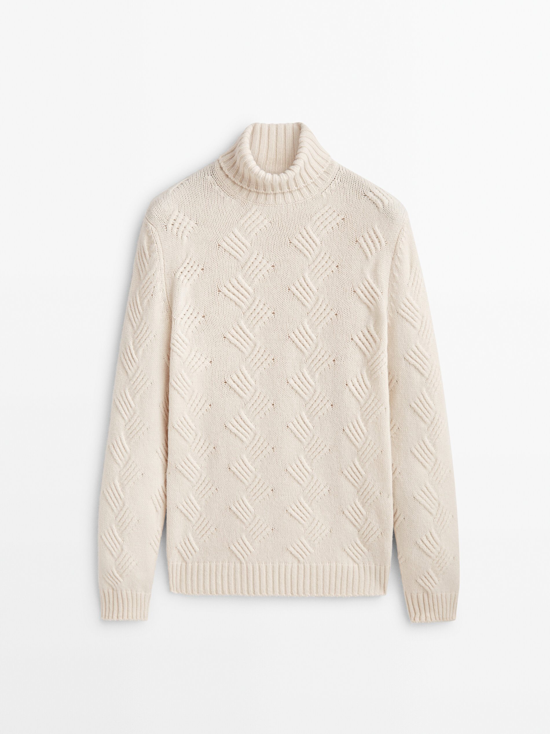 

Свитер мужской Massimo Dutti 00980422712 белый L, 00980422712