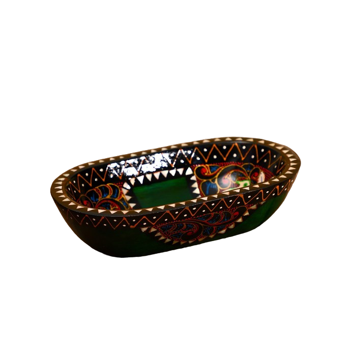 

Тарелка "Ломбок стайл" дерево 20х12х6 см, Зеленый, Indonesian style