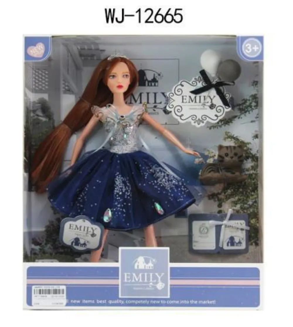 

Кукла "Emily. Синяя серия" с аксессуарами, 30см, WJ-12665