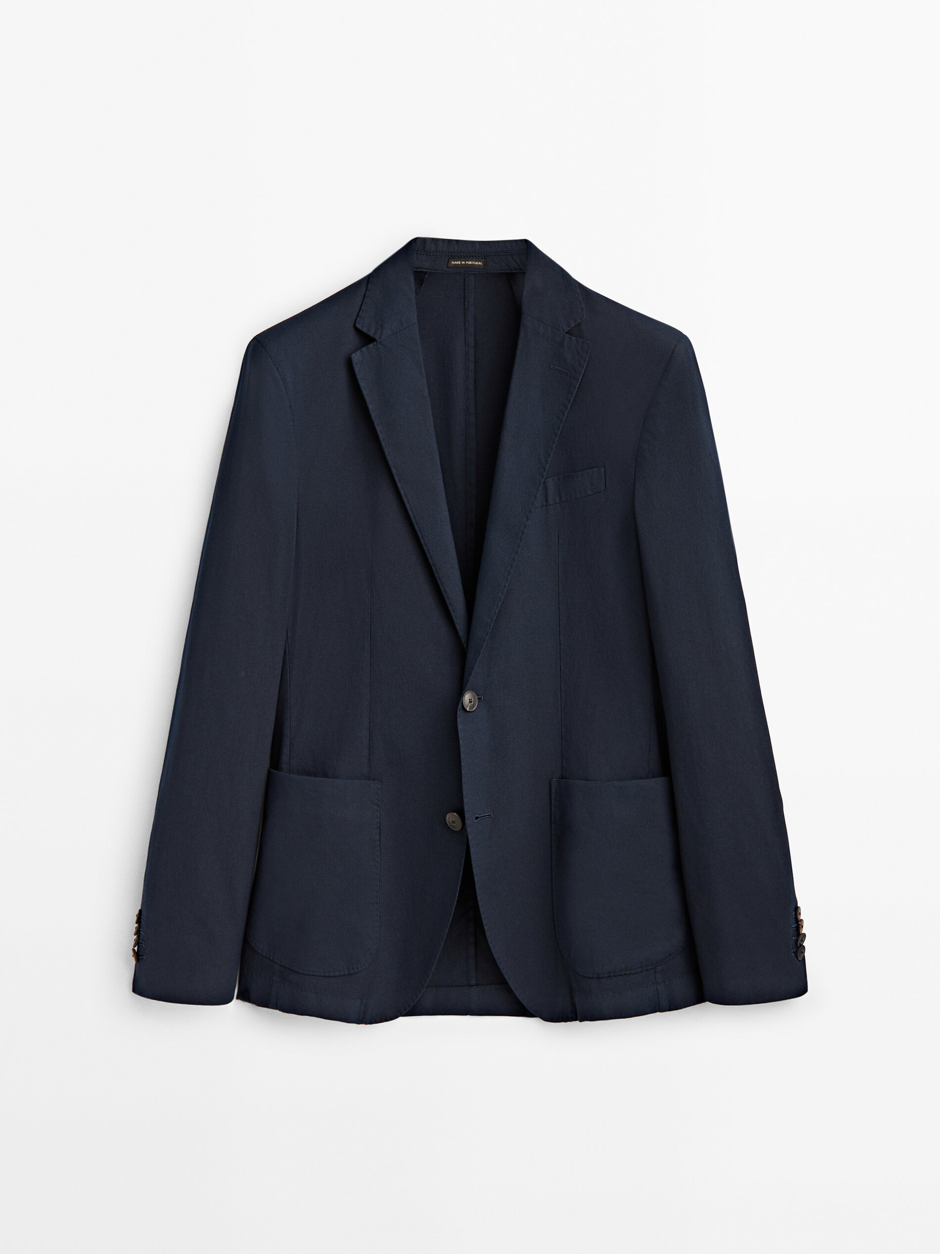 

Блейзер мужской Massimo Dutti 02016122400 синий 58 RU, 02016122400