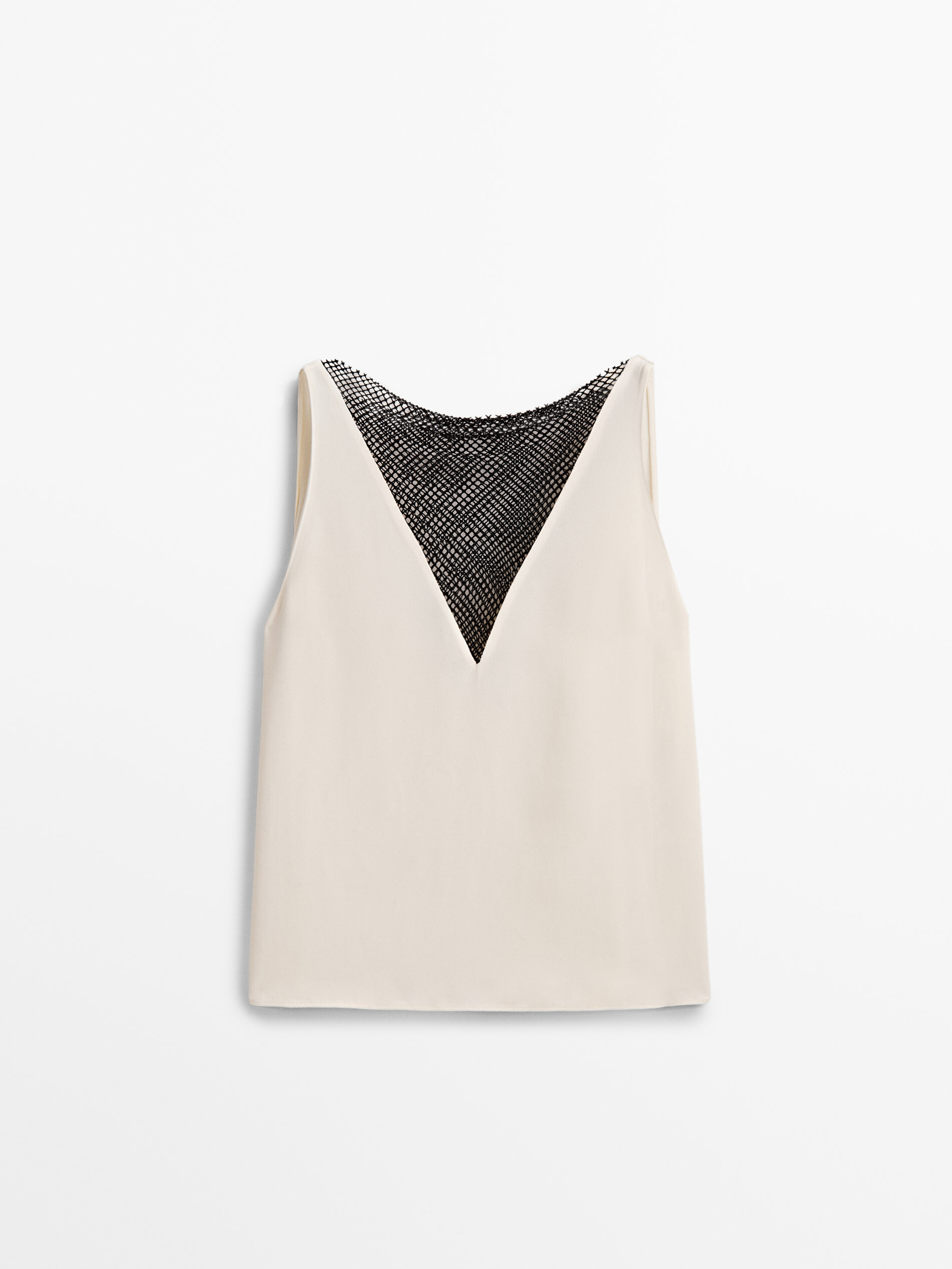 

Топ женский Massimo Dutti 05196517712 белый S, 05196517712