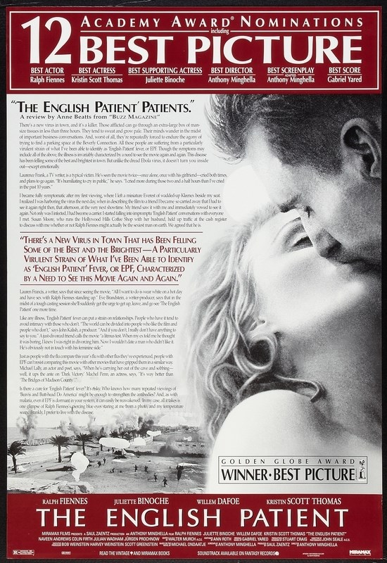 

Постер к фильму "Английский пациент" (The English Patient) A3