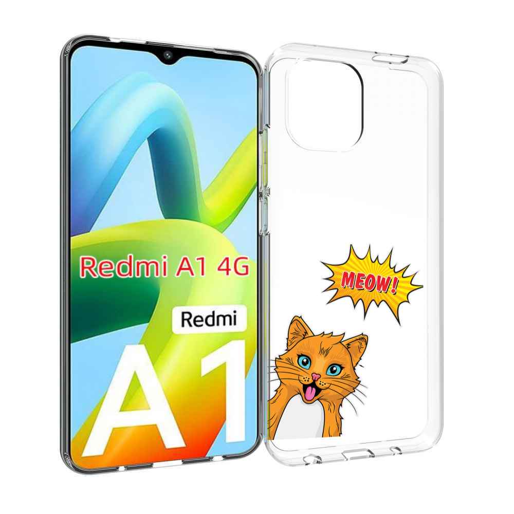 

Чехол MyPads кот-мяу детский для Xiaomi Redmi A1, Прозрачный, Tocco